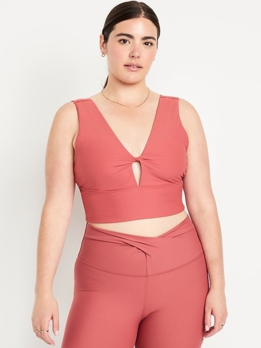 NWT Old Navy Womens XL Knot-Front Bralette - Coral